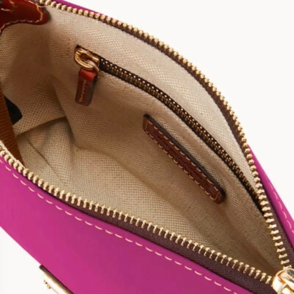 Dooney & Bourke Penrose Leather Pouchette Fuschia Pink